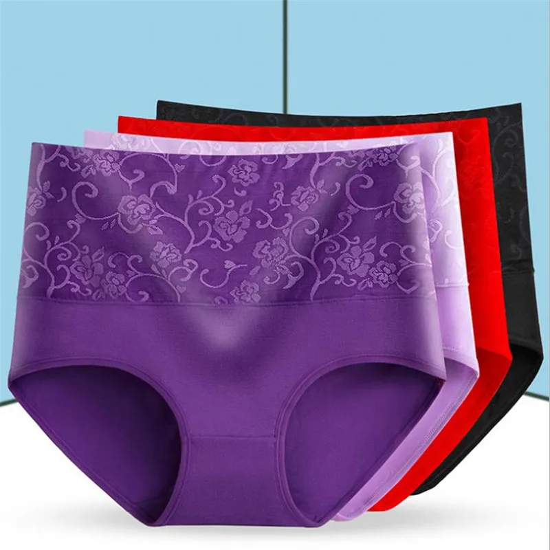 625 LeafMeiry Highwaist Women Panties Plus Size L-XXXL Sexy Women Underwear  Cotton Briefs - AliExpress