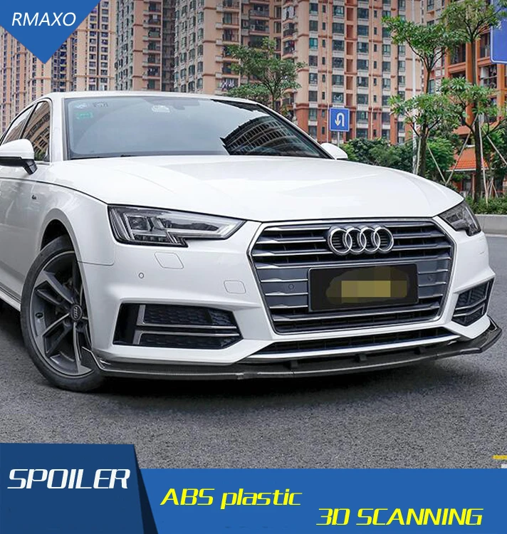 

For Audi A4 Body kit spoiler 2019-2020 Audi A4 BK ABS Rear lip rear spoiler front Bumper Diffuser Bumpers Protector