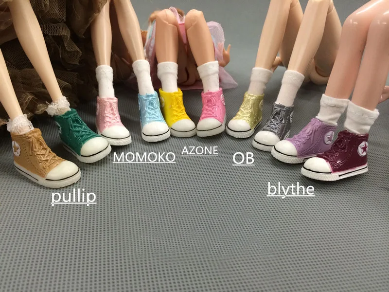 Оптовая продажа 10 пара/лот модная спортивная обувь для пластиковых кукол MOMOKO OB 1/6