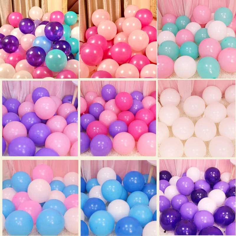 10pcs12inch Globos фиолетовый Макарон конфетти Латексный Шар С Днем Рождения украшения для детской свадьбы воздушный шар белый воздушный шар из фольги