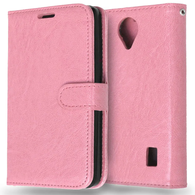 Для huawei чехол Чехлы y635 кожаный флип-кейс для huawei y635 Y 635 чехол для телефона с держатель для карт чехол для huawei Ascend y635 - Цвет: Pink