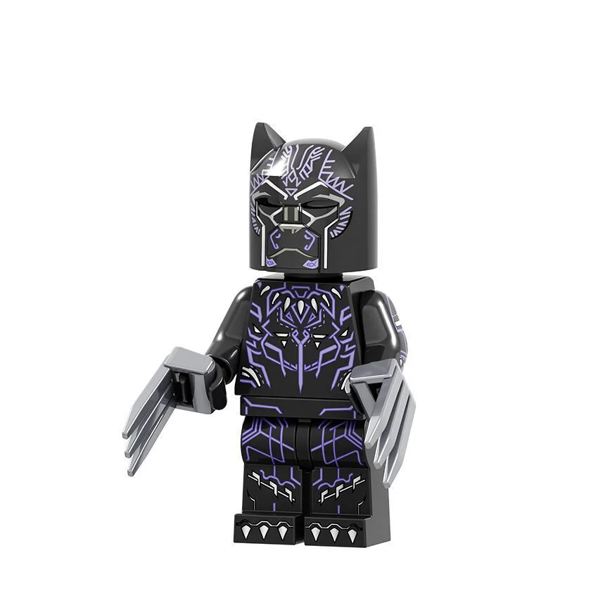 Legoings серия marvel сборка человек Черная пантера фиолетовая волна гром черное дерево