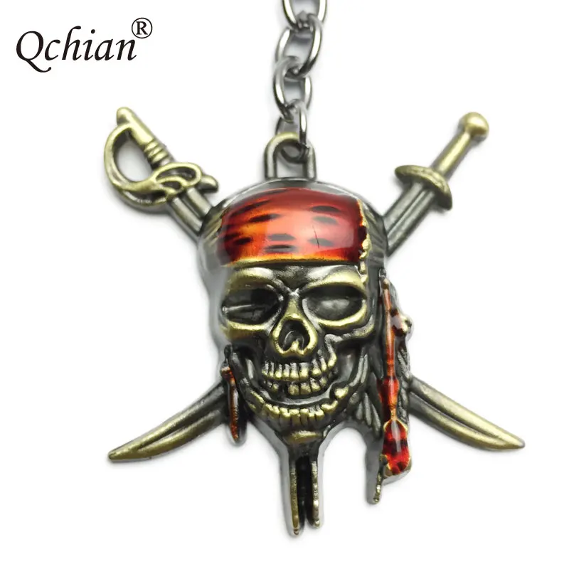 

Pirates Of The Caribbean Necklace for Men Women Captain Jack Sparrow Mask Skull and Crossbones Pendant Necklace For Fans