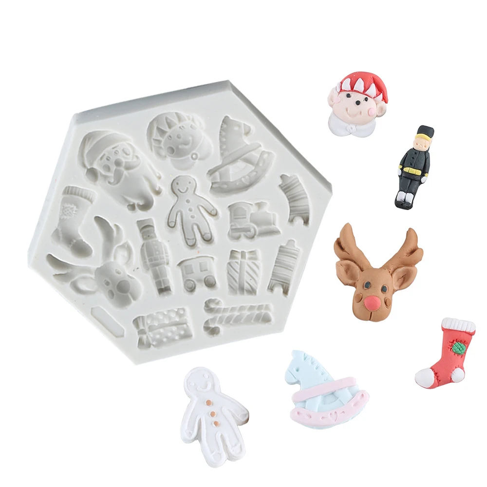 

2018 Useful DIY Christmas Silicone Fondant Mold Cake Chocolate Decorating Baking Mould Tools