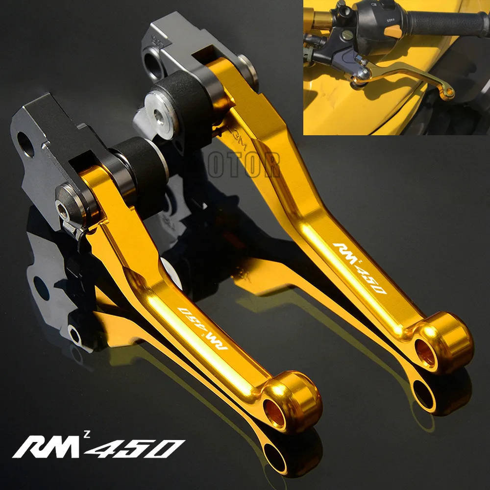 

For Suzuki RMZ450 RMZ 450 2005-2018 2015 2016 2017 CNC Motorcycle DirtBike Dirt Pit Bike Motocross Pivot Brake Clutch Levers