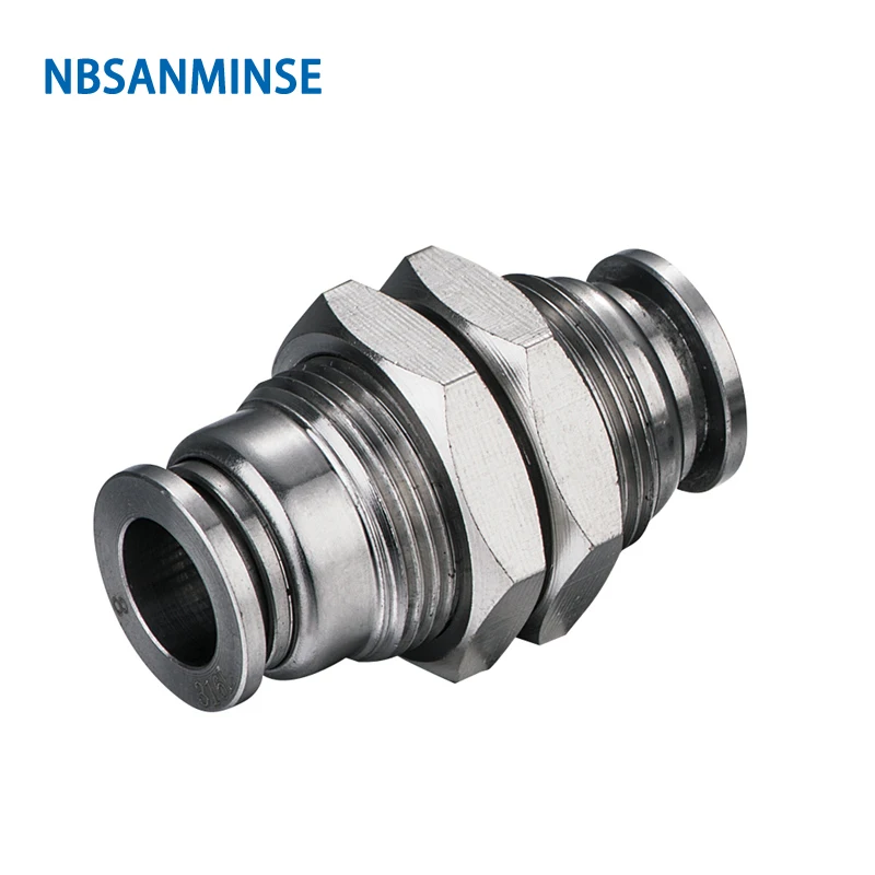 

10Pcs/lot SSPMM04 SS316L Fittings Outside Diameter 04 Pneumatic Pipe Fitting(SS316L) Tube Connector