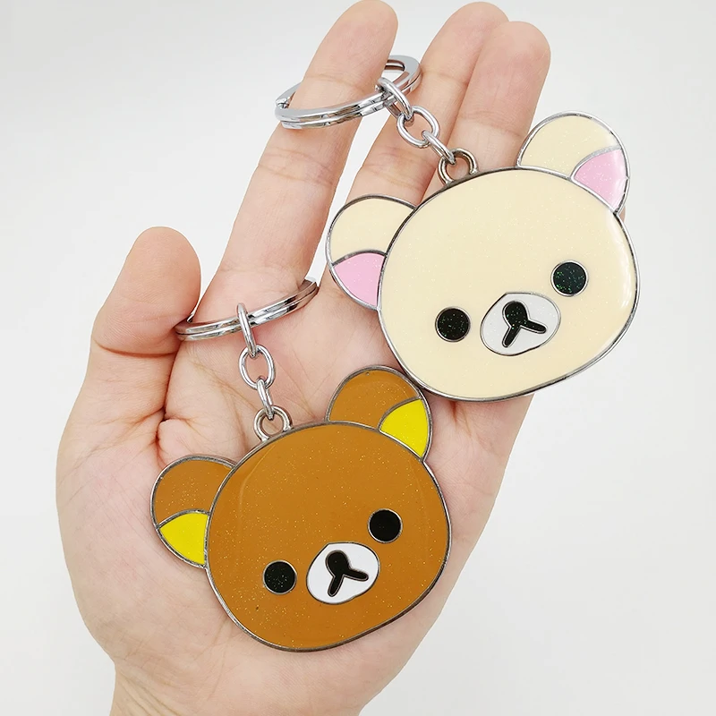 

rilakkuma keychain key ring for women cute cartoon key chain key holder portachiavi chaveiro llaveros bag charm free shipping