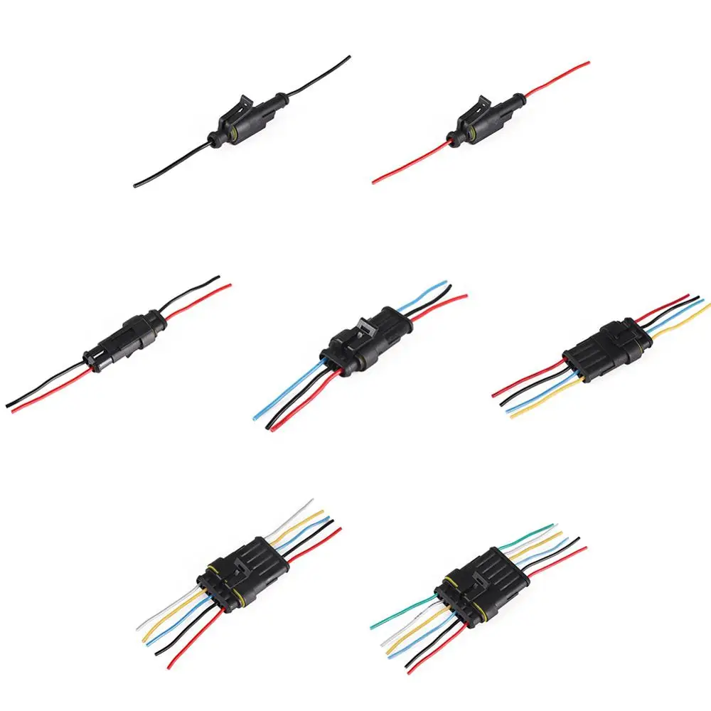 

1P 2P 3P 4P 5P 6P Auto Connector Male Female Waterproof Adapter Car Interior Ambient Lighting Plug Socket Refitting Part Accesso