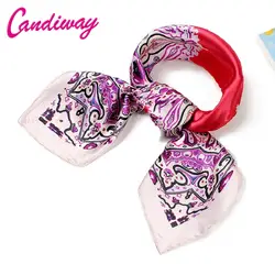 Candiway моды бандана различных профессиональных Для женщин шелковый шарф шарфы 60 см