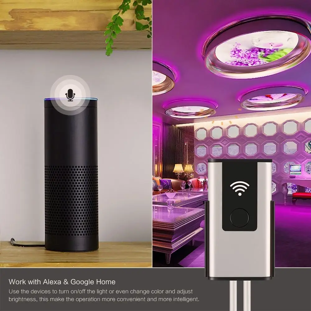 Умный беспроводной контроллер WIFI для светодиодных лент toRGB Light с музыкой в Amazon Alexa