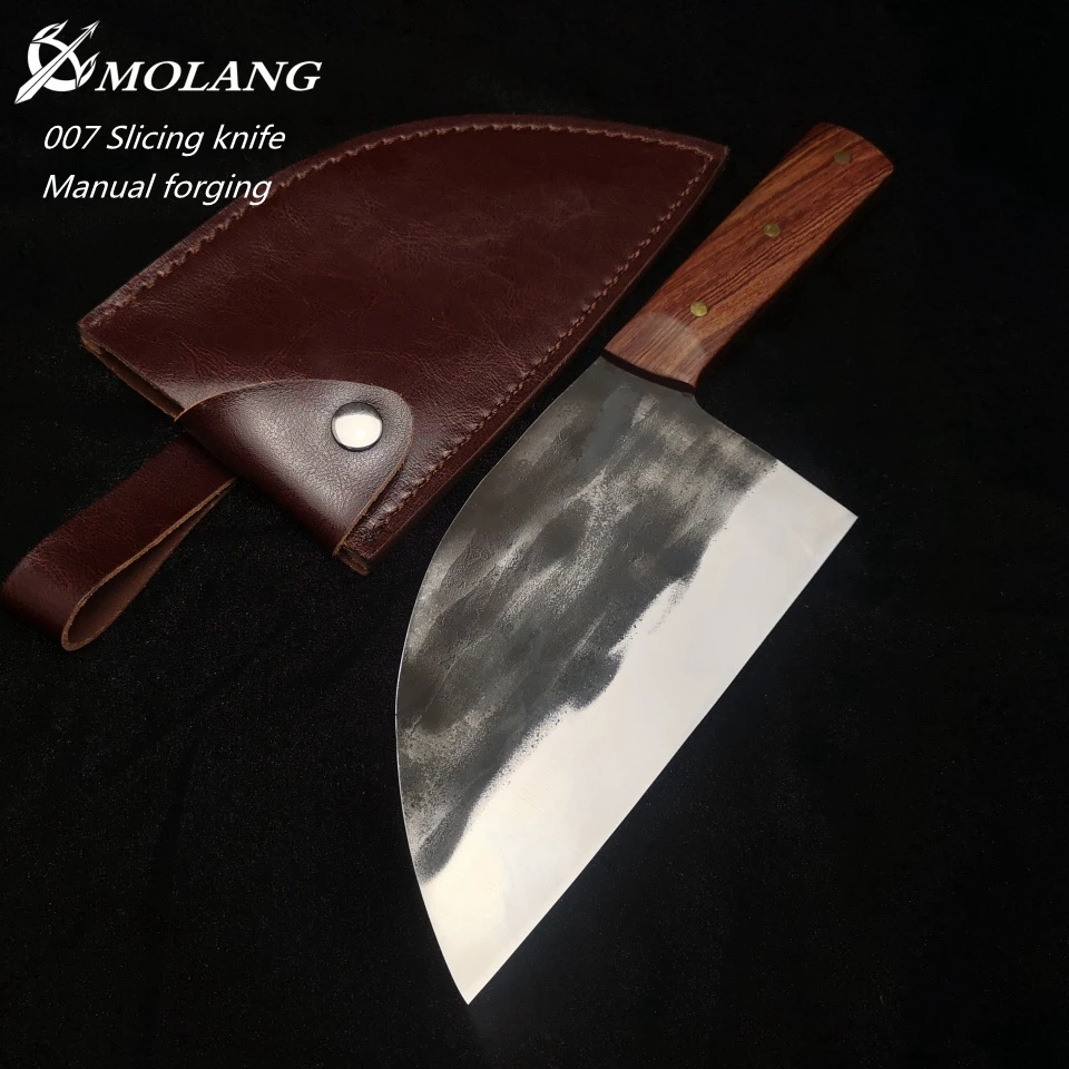 

MOLANG Knives High-end hand-forged chef special meat cleaver slice chopper high hardness front kitchen knife sheath