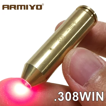 

Armiyo Gun Boresighter CAL: 243/308WIN/7mm-08REM .308 WIN Cartridge Rifle Bore Sight Optics Red Laser Hunting No Batteries