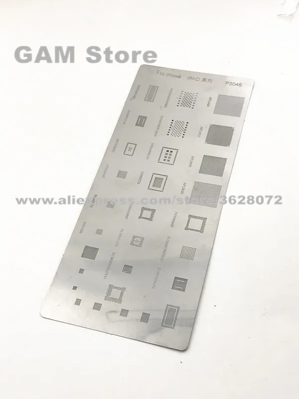 Для iPhone 4 4S 5 5C 5S SE 6 6Plus 6S 6SP 7 7P 8 8P X iPad BGA Stencil CPU Nand Flash Power wifi Touch IC Reball Pins 16