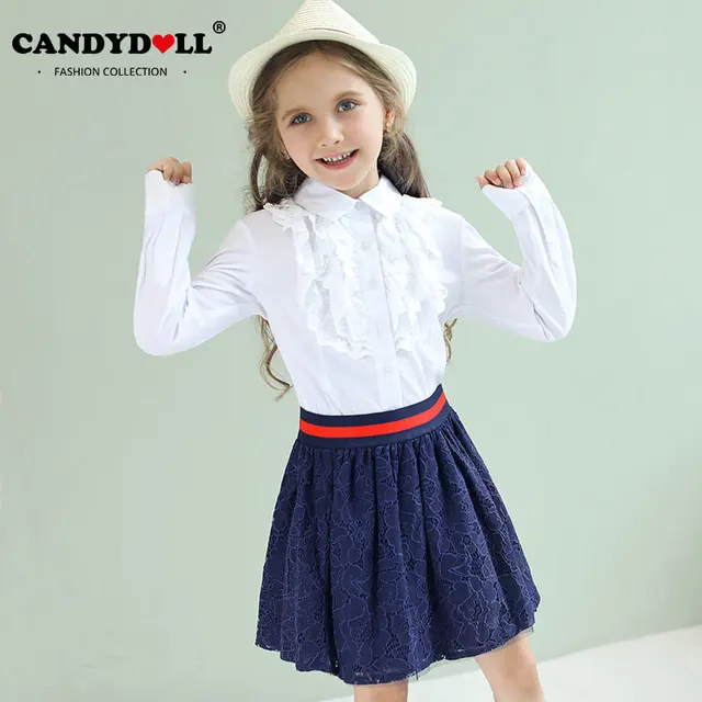 Girls white blouse lace preschool patterns