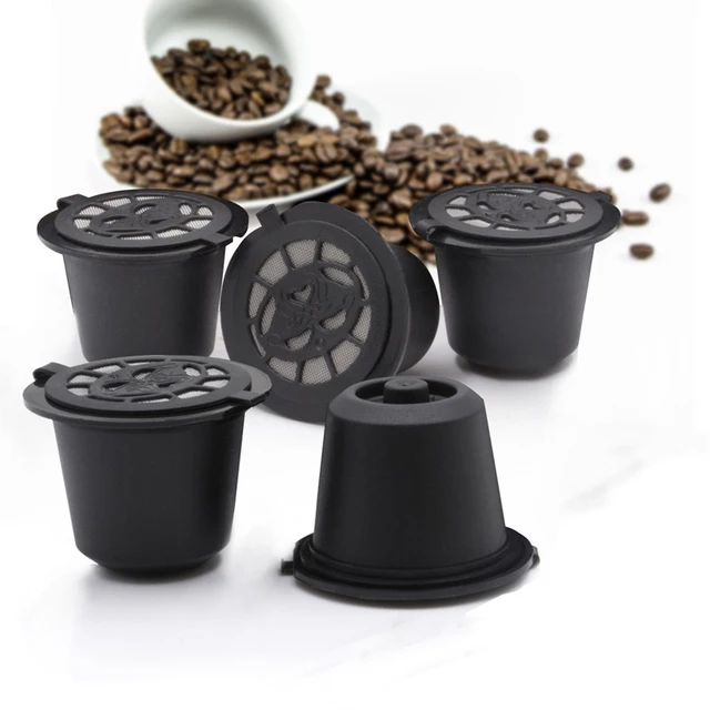 5 Pcs/Set Nespresso Coffee Capsule Plastic Refillable Capsule Reusable