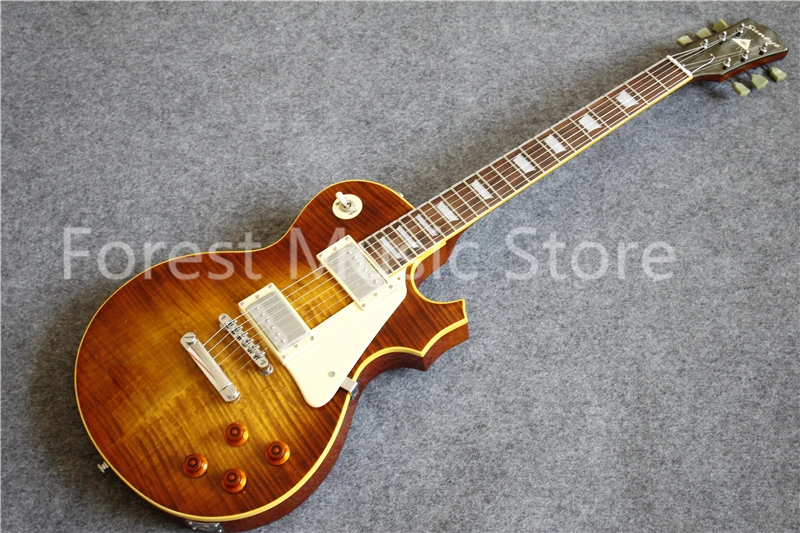 

High Quality Glossy Finish Suneye LP Standard Style Guitarra Electric With Cream Pickguard & Rosewood Fretboard In Stock
