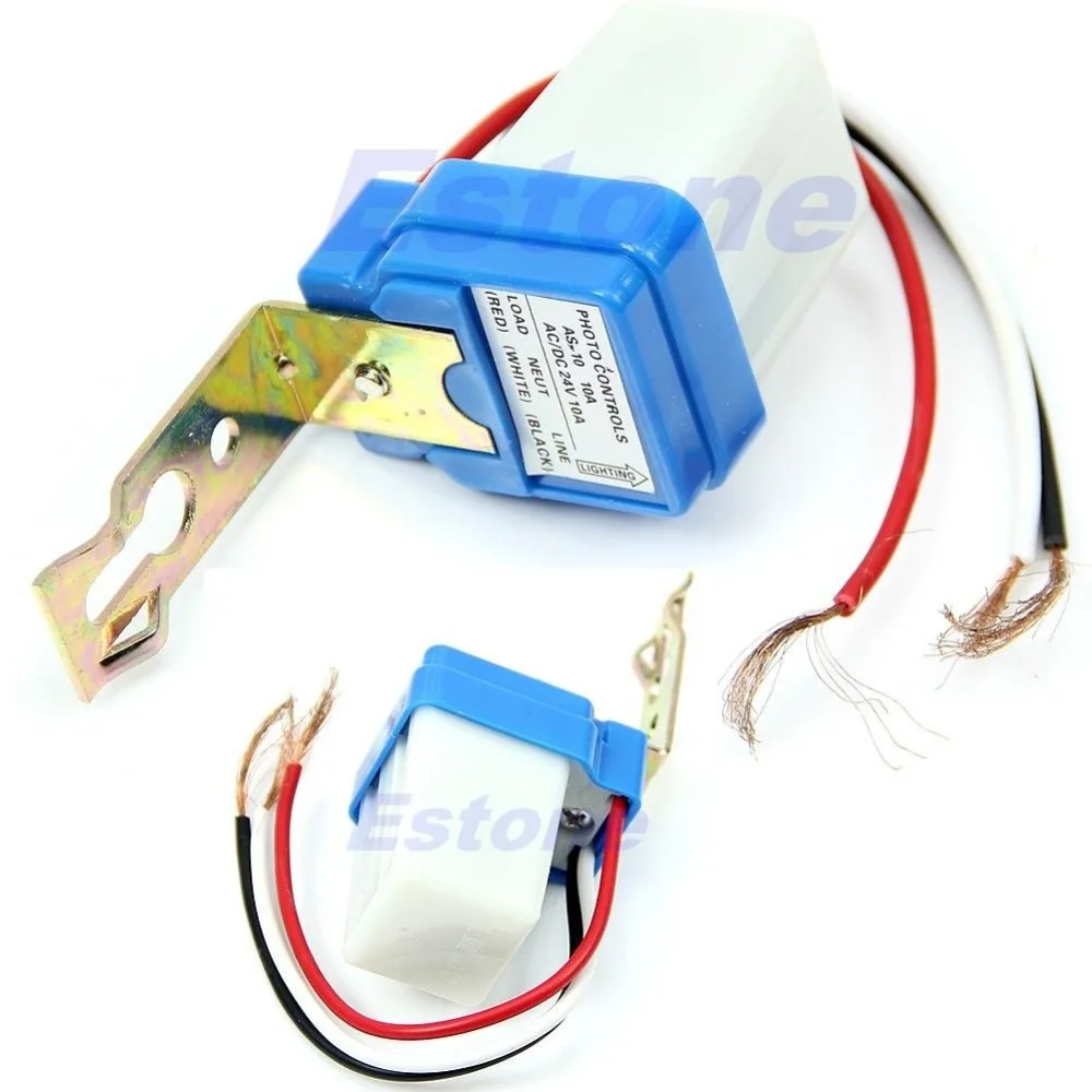 10A Auto On Off AC DC 24V Photocell Street Light Photoswitch Sensor