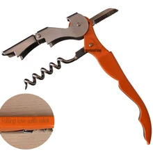 24 шт. логотип до нескольких Функция вина открывалка для бутылок вина штопор с двумя Цвета может быть выбранные(оранжевый и черный