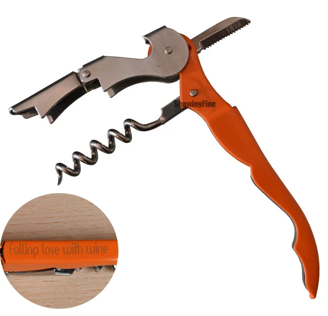 

24pcs Custom LOGO to Multi-Function Wine Bottle Opener Wine Corkscrew with Two Colors can be Choosed (Orange and Black)