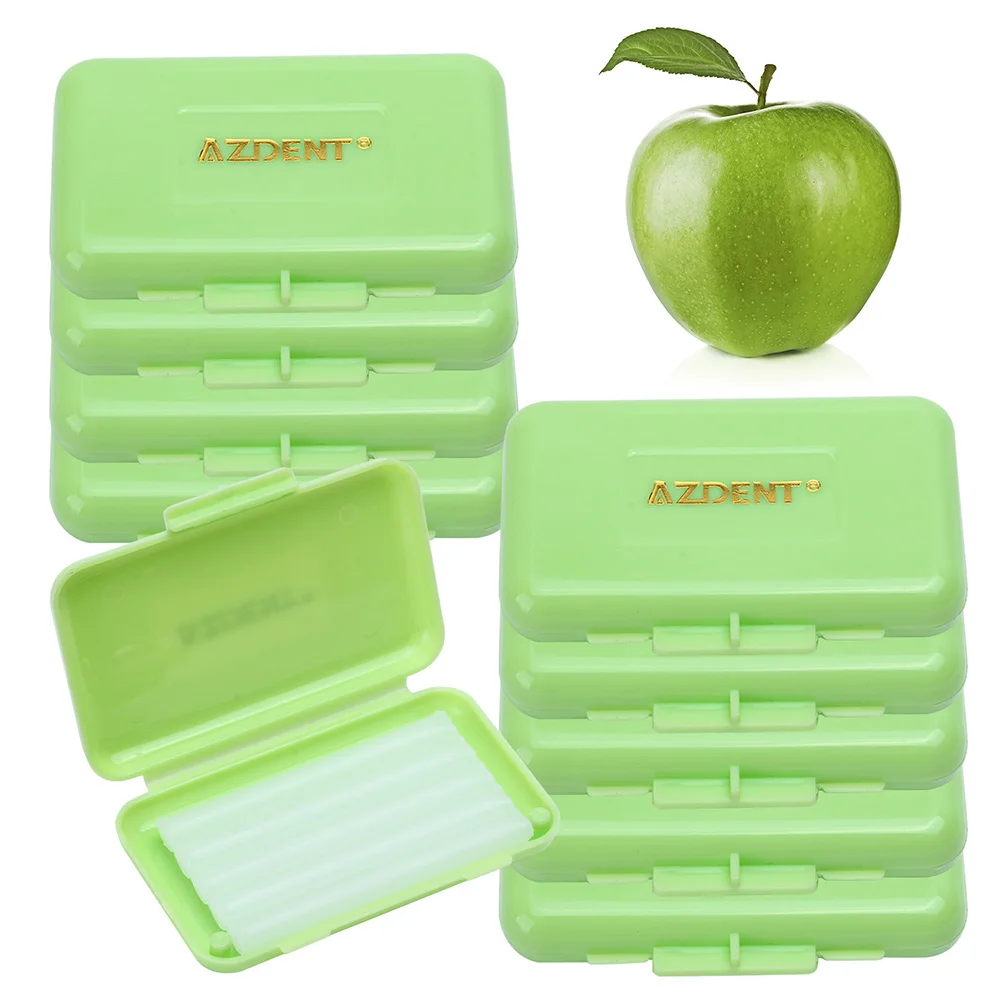 

10 Boxes AZDENT Apple Scent For Braces Gum Irritation Father's Day Dental Orthodontic Braces Orthodontics Wax
