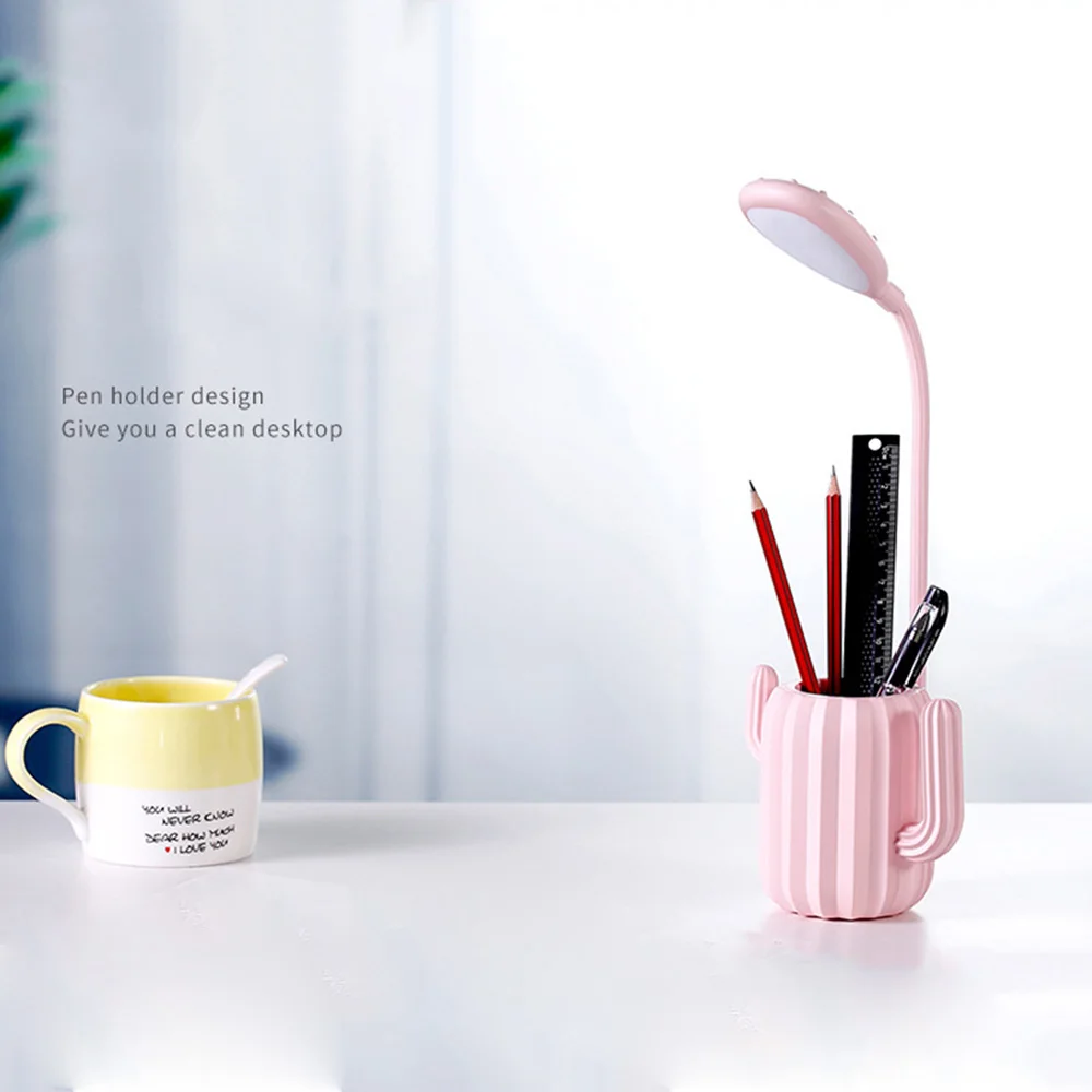 

Table Lamp Cactus Shaped Desk Lamp Multi Use LED Modern Reading Book Light Multi-colors For desk bedroom dress up