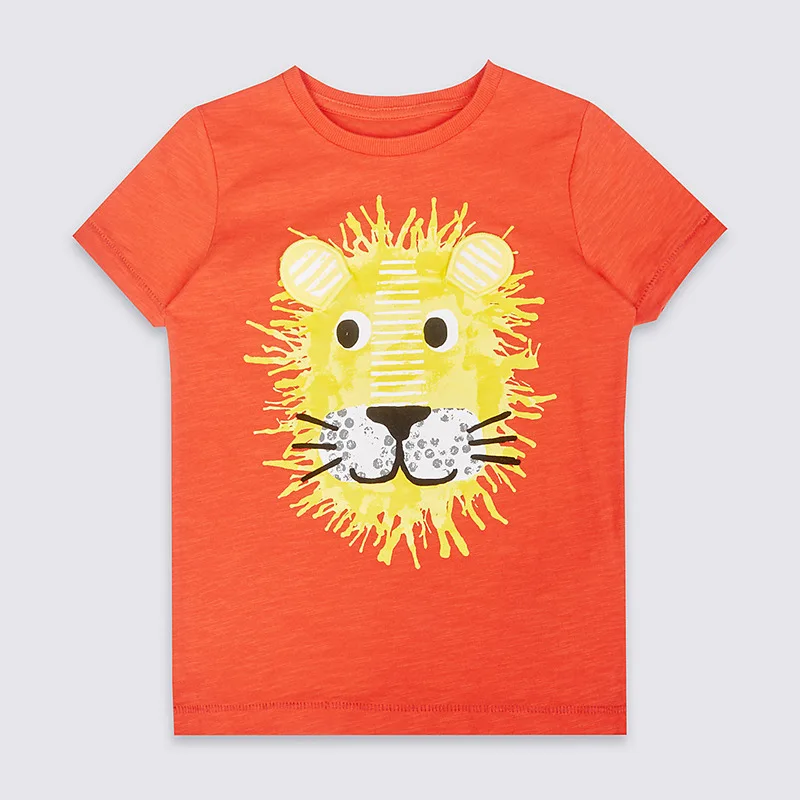 Little maven 1 6Year Animal Lion Baby Kids Boys T Shirt Summer New