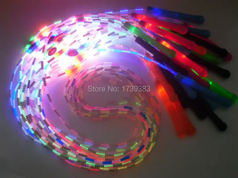 

20Pcs/Lot Colorful led glow Skiing Rope Flash Light Up Skipping Jump Rope kids light up toys