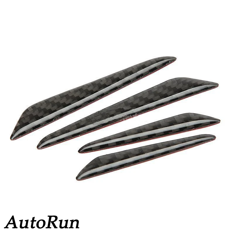 

Real Carbon Fiber 4PCS Car Side Door Edge Protection Guards Trims Sticker Black