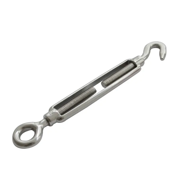 

High Quality 5 Pcs 304 Stainless Steel Hook & Eye Turnbuckle Wire Rope Tension --M25