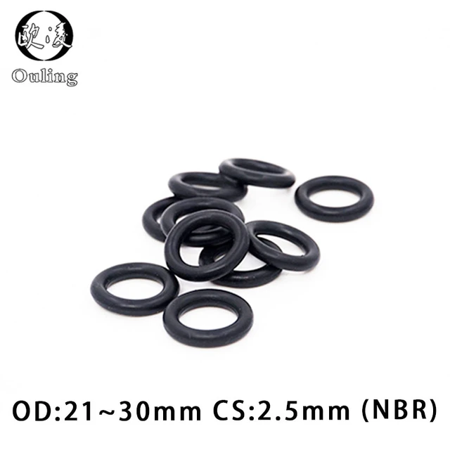 Washer Vs Gasketnbr O-ring Seal Gaskets 20pc Set 2.5mm Thickness, 21-30mm  Od