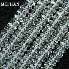 Meihan(105 шт./компл.) 4*7 мм натуральный белый кристалл граненый rondelle бусины для самостоятельного изготовления ювелирных изделий дизайн