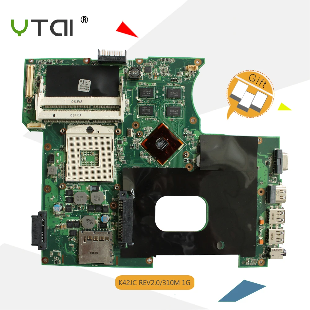 YTAI K42JC REV:2.0 HM55 DDR3 Mianboard for ASUS K42JC laptop motherboard REV:2.0 HM55 DDR3 GeForce 310M 1GB Mainboard YTAI K42JC REV:2.0 HM55 DDR3 Mianboard for ASUS K42JC laptop motherboard REV:2.0 HM55 DDR3 GeForce 310M 1GB Mainboard