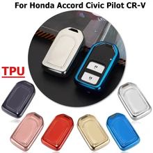 Для Honda Fit для Civic Для Vezel HR-V CRV Odyssey Accord 2013- TPU для стилизации автомобильного пульта Smart Key Cover Fob чехол протектор