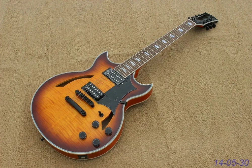 Best JAZZ Electric guitar with tobacco burst 7 String black parts high grade can be customised Real photo shows | Спорт и