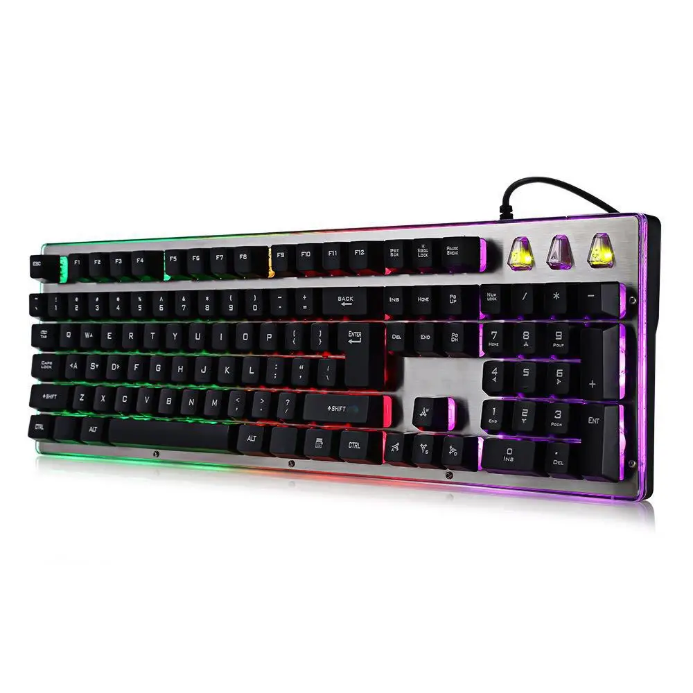 

V300 104 keys Mechanical feeling backlight gaming keyboard USB Floating waterproof Keyboard for Gamer and Office worker