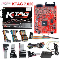 Красный 4 светодиодный KTAG V7.020 V2.23 ЭБУ программист более Функция чем KESS Чип TuningTool K-TAG для ЭБУ фиксации Бесплатная доставка