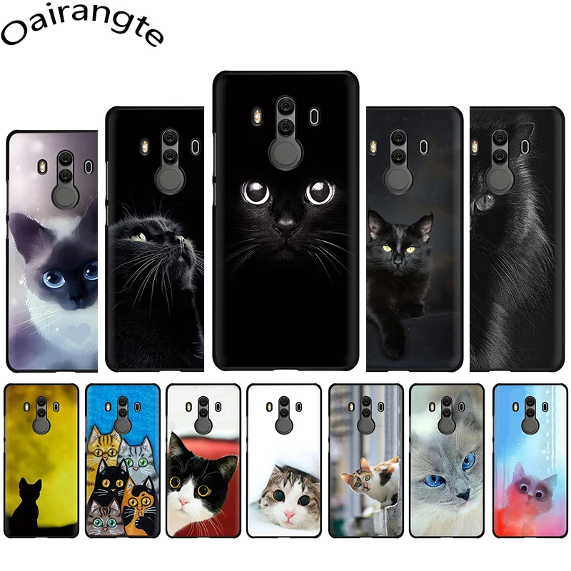 

Black Cat Staring Eyes Silicone Phone case for Huawei Y5 Y6 Y7 Prime Y9 Mate 10 20 30 Pro Lite Nova 2i 2 Lite 3 3i 4 5i