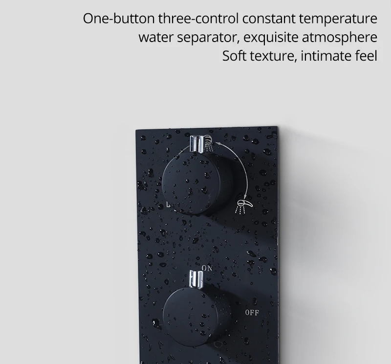 Luxury Thermostat 16 inch Shower System LCD Touch Screen Digital Display Black Large Shower Set 180 Degree Rotating Lower Faucet (12)