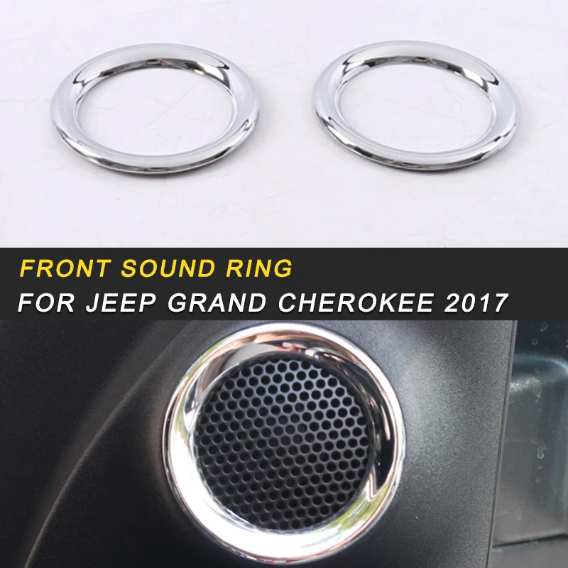 

Front Sound Ring Front Middle Loudspeaker Trim Covers Interior Accessories for Jeep Grand Cherokee 2017 Auto Car-styling