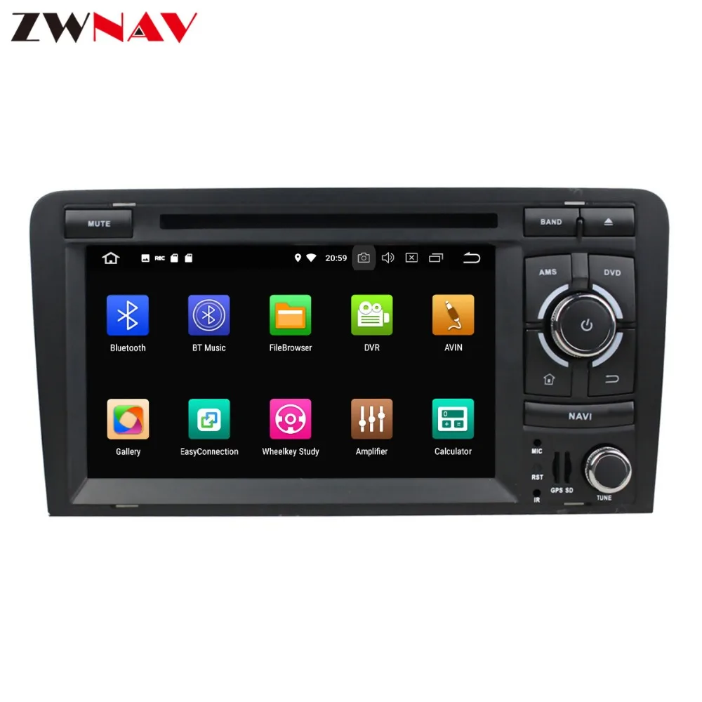 Sale Android 9 4+32G Car CD DVD Player GPS navigation For Audi A3 2006-2013 head unit multimedia player tape recorder 1
