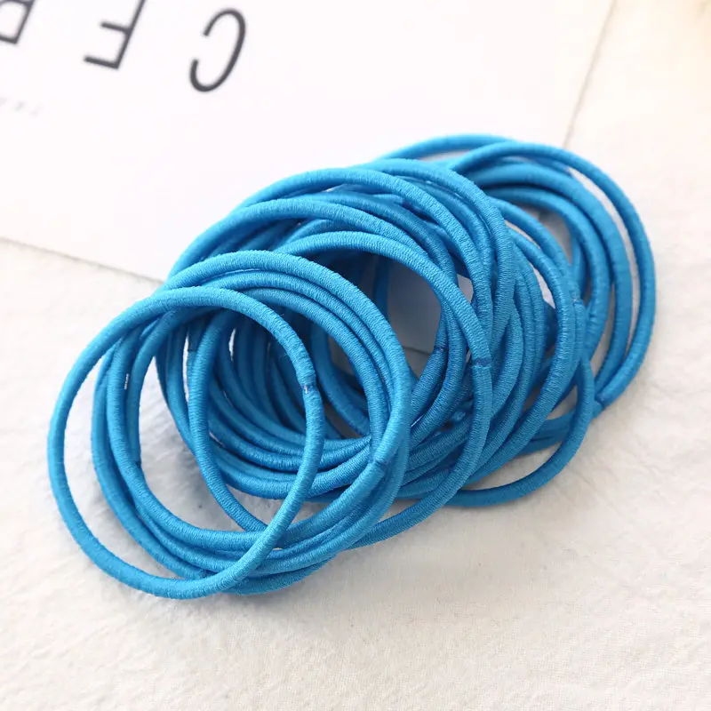 blue Бренд(KAKU) 20 шт./пакет Certified новинка 4,5 см; резинка для волос резинки резинка для волос аксессуары для девочек Для женщин галстук Резинки - Цвет: blue