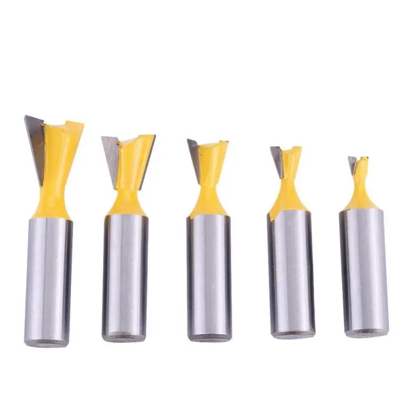 5pcs 1/2inch Shank Dovetail Milling Cutters Cemented Carbide Dovetail
