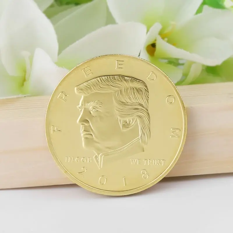 

Wholesale 2018 President Donald Trump Commemorative Coin 2nd Amendment Freedom Souvenir May06