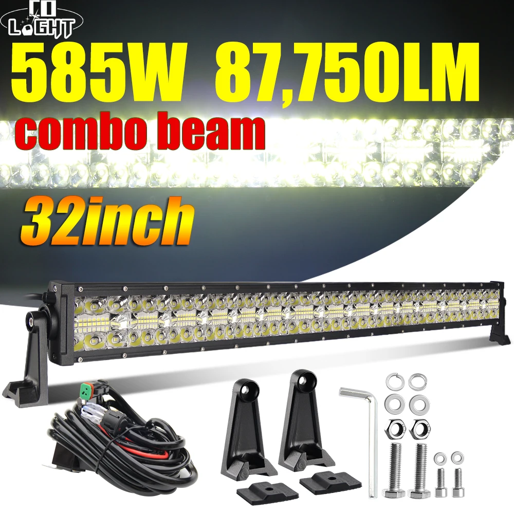 

CO LIGHT 22" 390W Triple Row LED Work Light Bar 32" 585W Combo Led Bar 42" 780W Driving Light for Offroad Truck Boat ATV 4x4 4WD