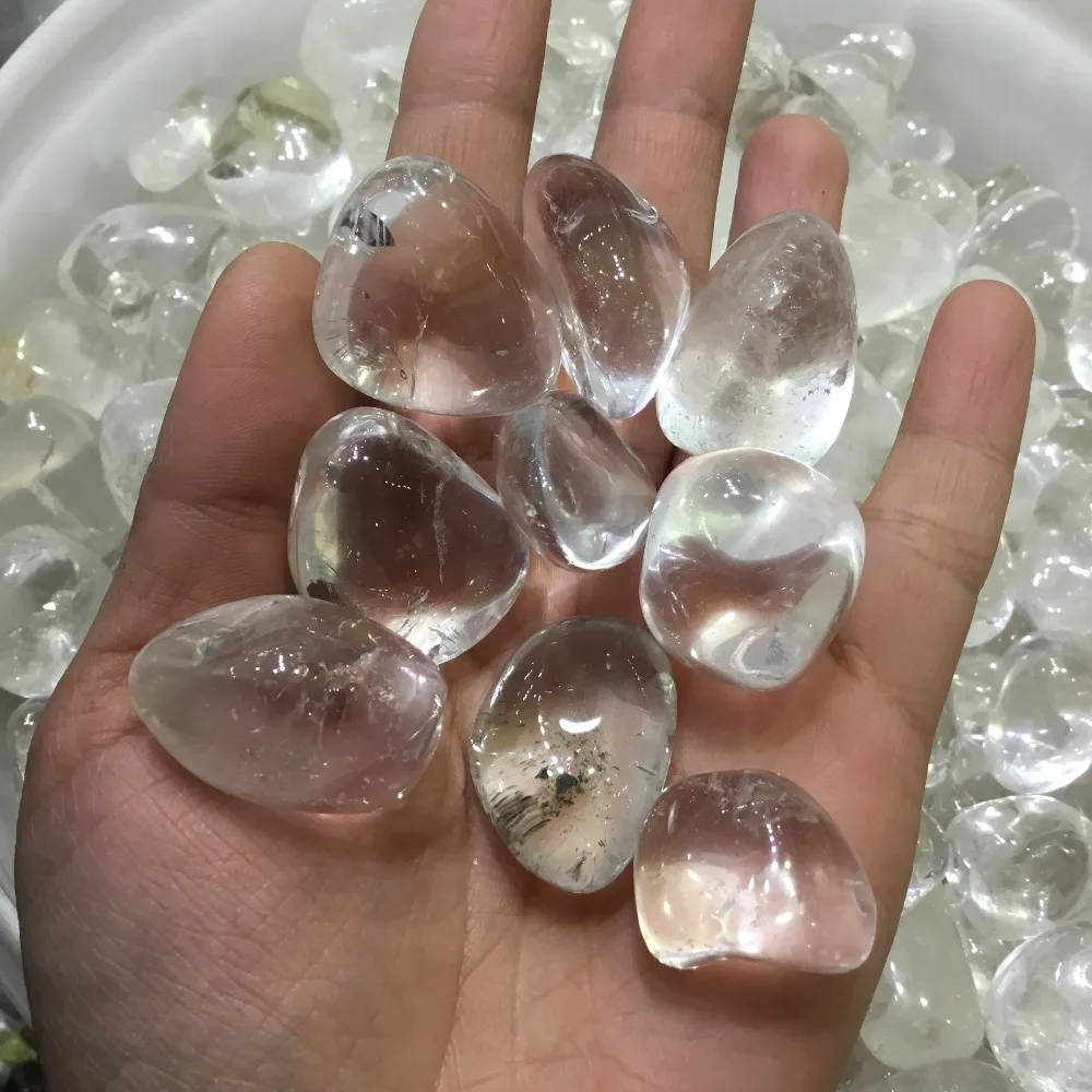 Натуральный прозрачный кварцевый камень, отполированный прозрачный кварцевый камень