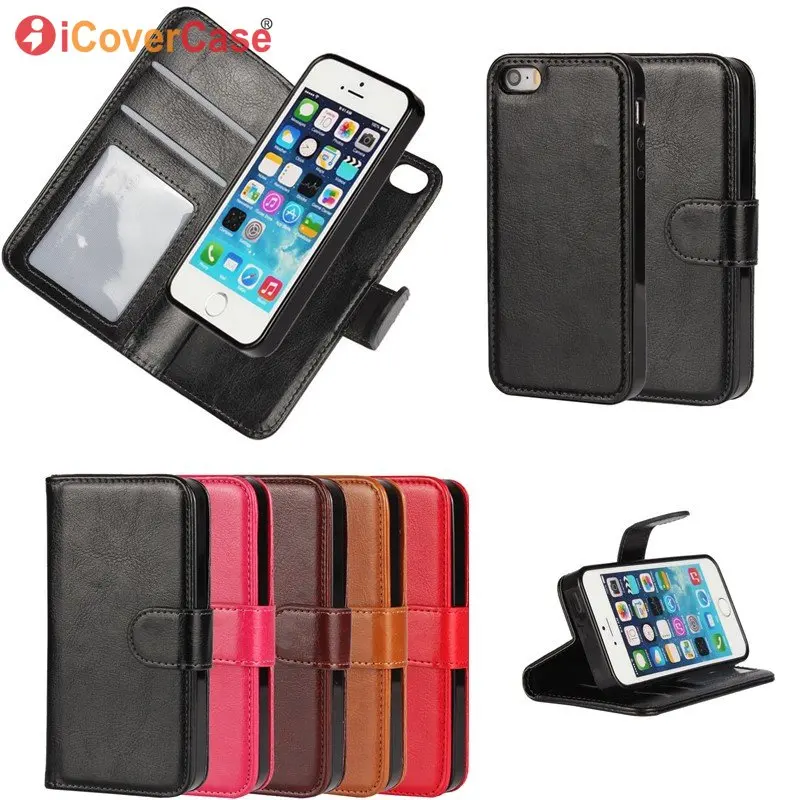 

Detachable Magnetic Case For iPhone X 7 8 6S Plus SE 5S Wallet Leather Cover 2 in 1 Bag Hoesje Etui For iPhone7 Plus 6 5 S Coque
