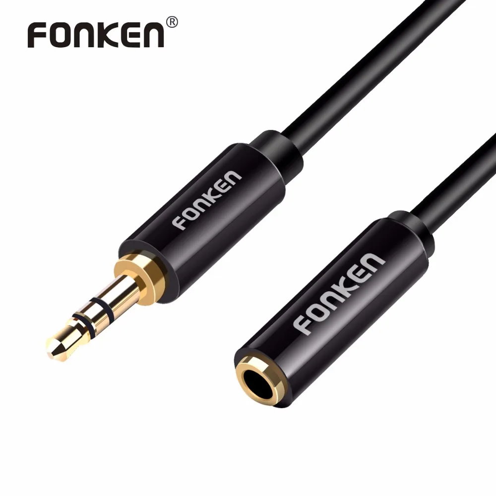 

FONKEN Audio Cable 3.5mm jack Audio Extension Cable 1M Male to Female Copper plating High Fidelity HIFI Stereo Car AUX Cables