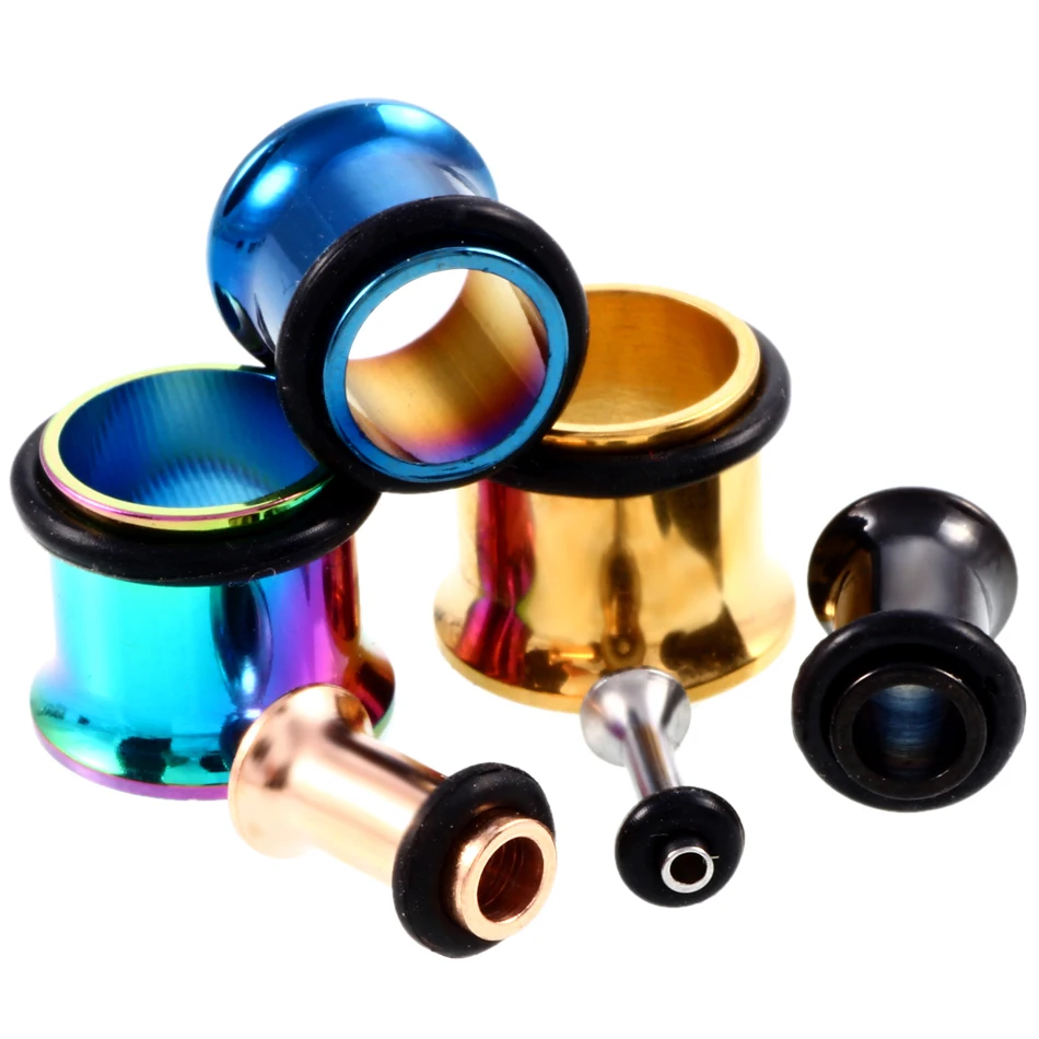 Surgical Steel Ear Plugs Gauges Earrings For Women Men Ear Plug Flesh Tunnel Piercing Expander Stretcher Jewelry 2Pcs/lot piercing jewelry,body piercing earrings,ear piercing jewelry,metal jewelry,body piercing jewelry,body jewelry