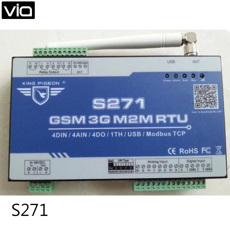 

King Pigeon S271 Free Shipping GSM Temperature Monitoring System For BTS Monitoring Remote Data Acquisition Telemetrically