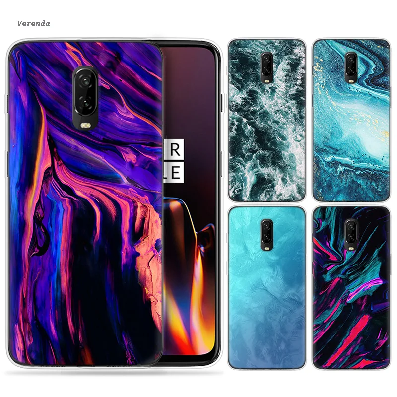 

Fashion Sea Oil Painting Rubber Soft Case for Oneplus 7 5G 6 6T Pro Silicone Shell Cover Accessory Fundas Capa